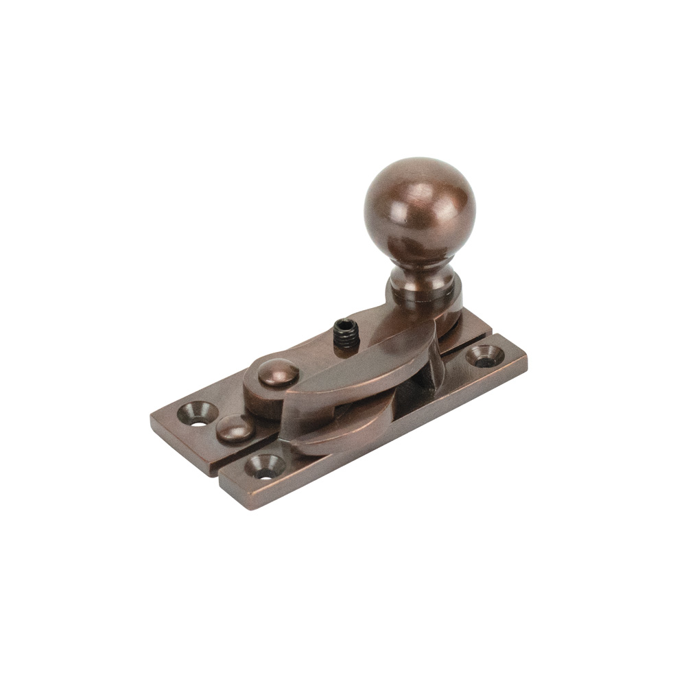 Sash Heritage Claw Fastener with Ball Knob (Locking) - Bronze